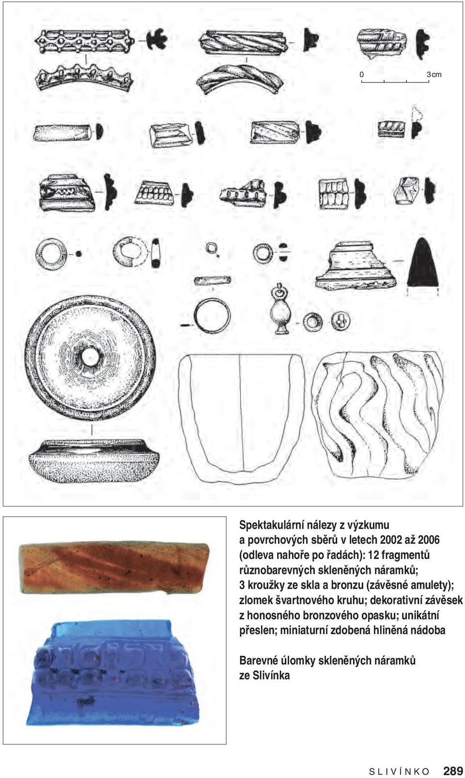 amulety); zlomek švartnového kruhu; dekorativní závěsek z honosného bronzového opasku; unikátní