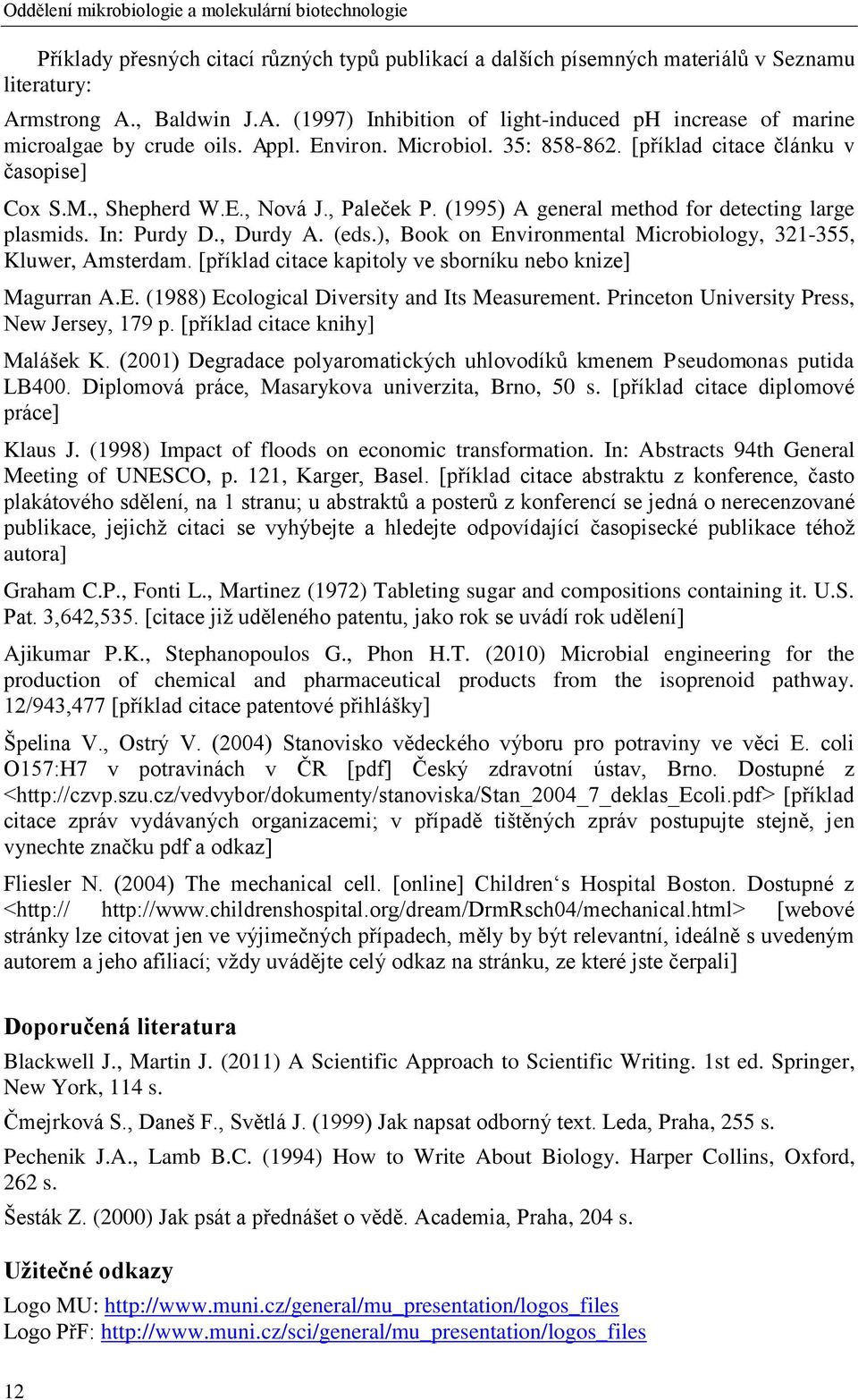 E., Nová J., Paleček P. (1995) A general method for detecting large plasmids. In: Purdy D., Durdy A. (eds.), Book on Environmental Microbiology, 321-355, Kluwer, Amsterdam.