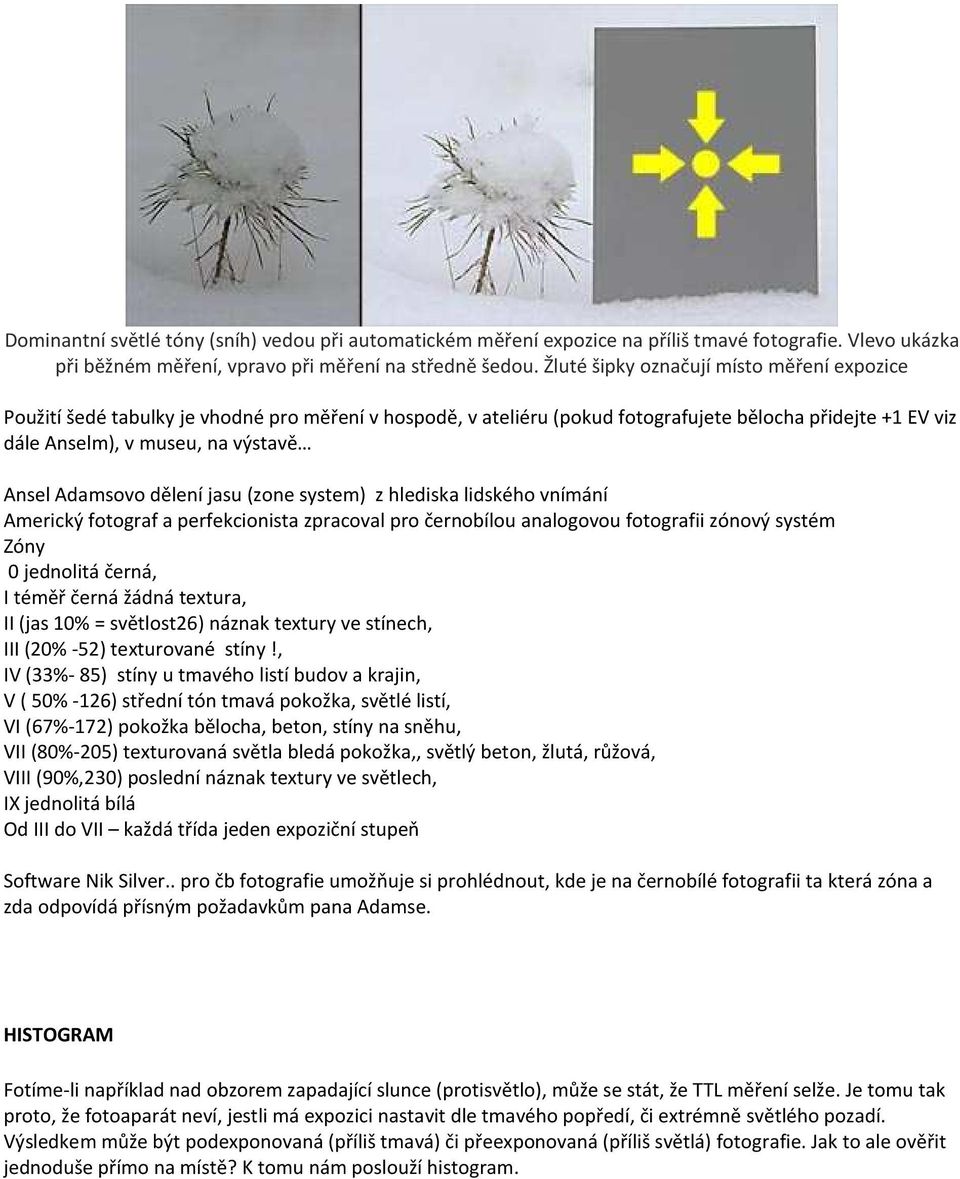 Adamsovo dělení jasu (zone system) z hlediska lidského vnímání Americký fotograf a perfekcionista zpracoval pro černobílou analogovou fotografii zónový systém Zóny 0 jednolitá černá, I téměř černá