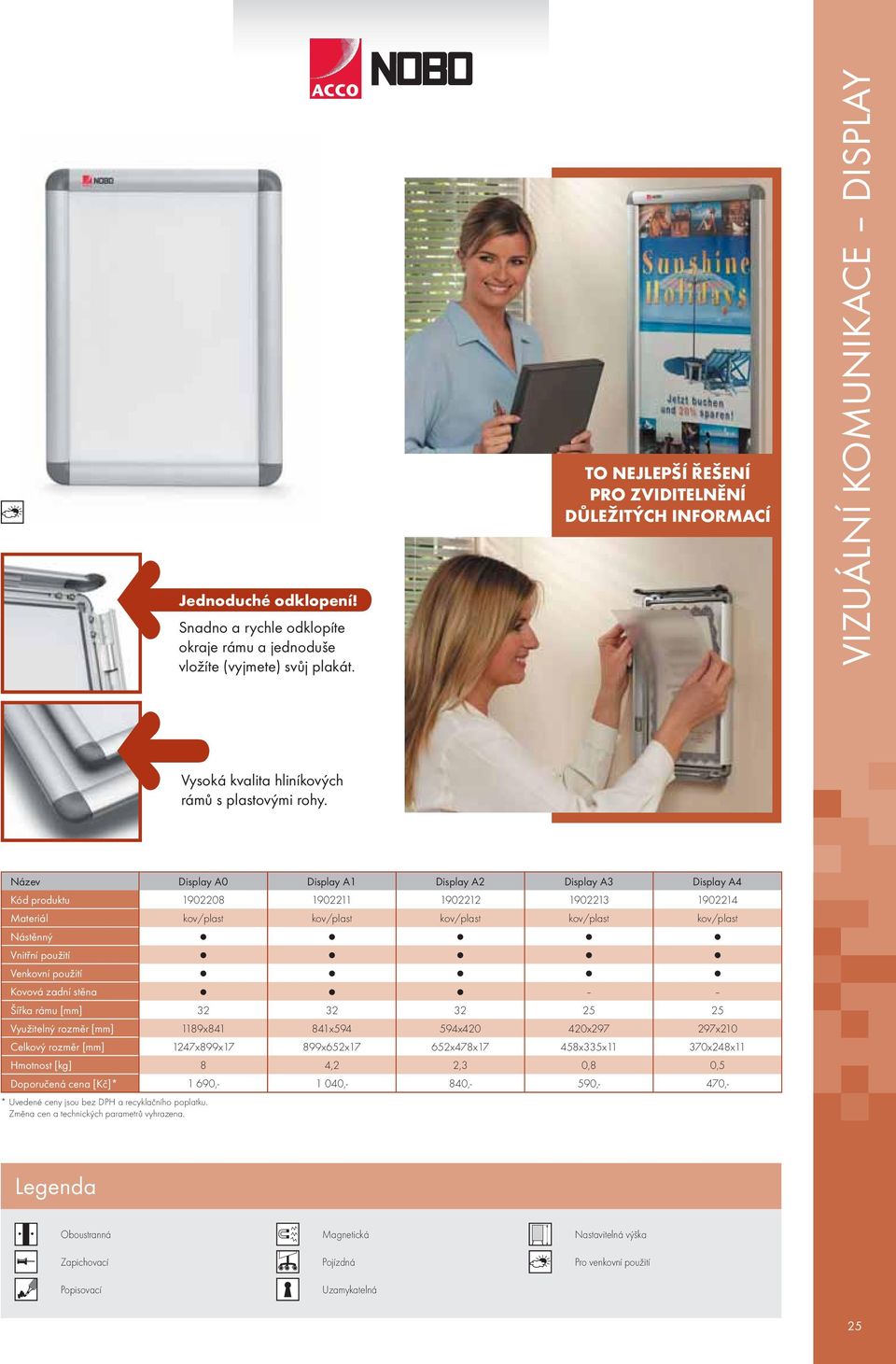 Display A0 Display A1 Display A2 Display A3 Display A4 Kód produktu 1902208 1902211 1902212 1902213 1902214 Materiál kov/plast kov/plast kov/plast kov/plast kov/plast Nástěnný Vnitřní použití