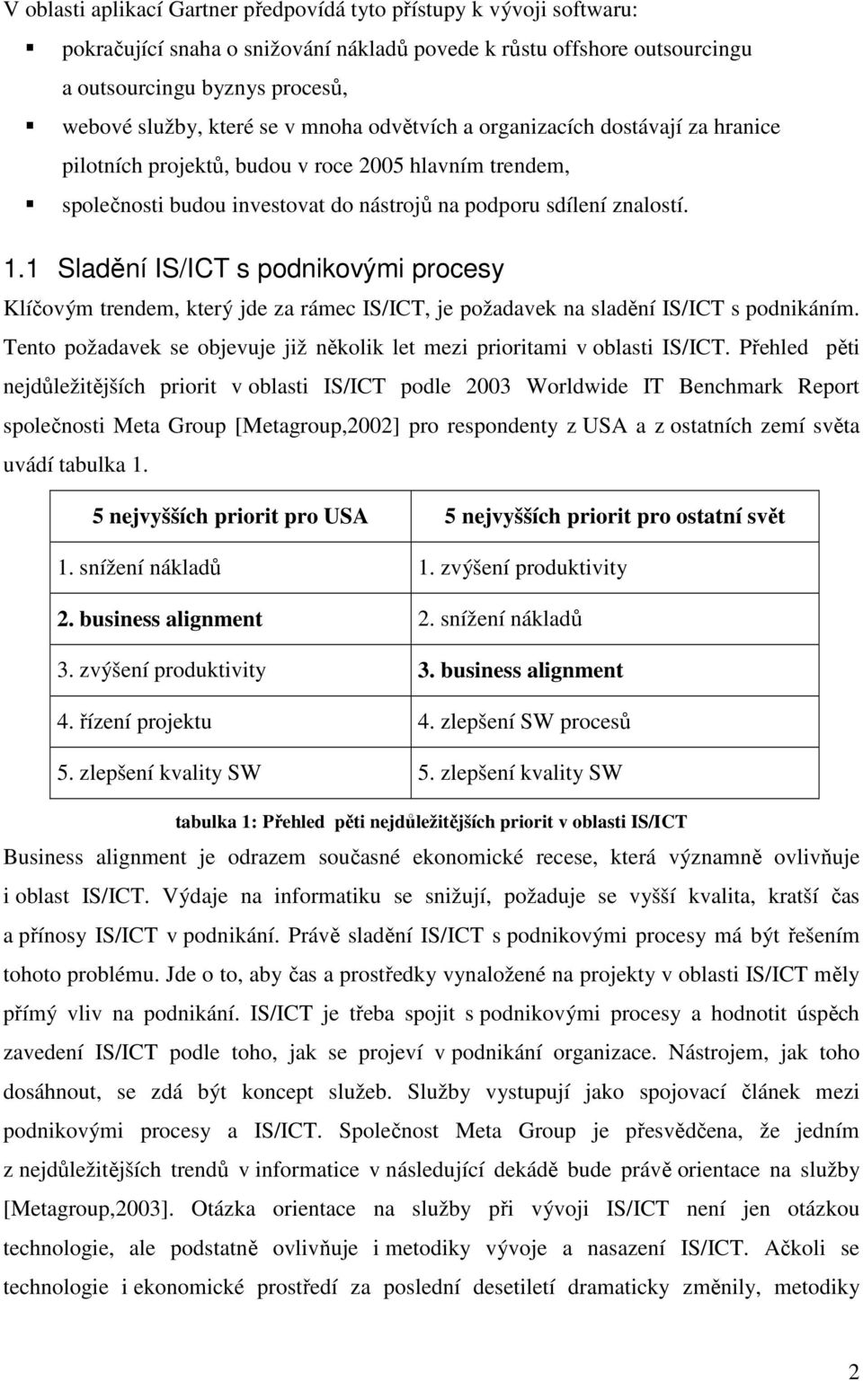 1 Sladění IS/ICT s podnikovými procesy Klíčovým trendem, který jde za rámec IS/ICT, je požadavek na sladění IS/ICT s podnikáním.