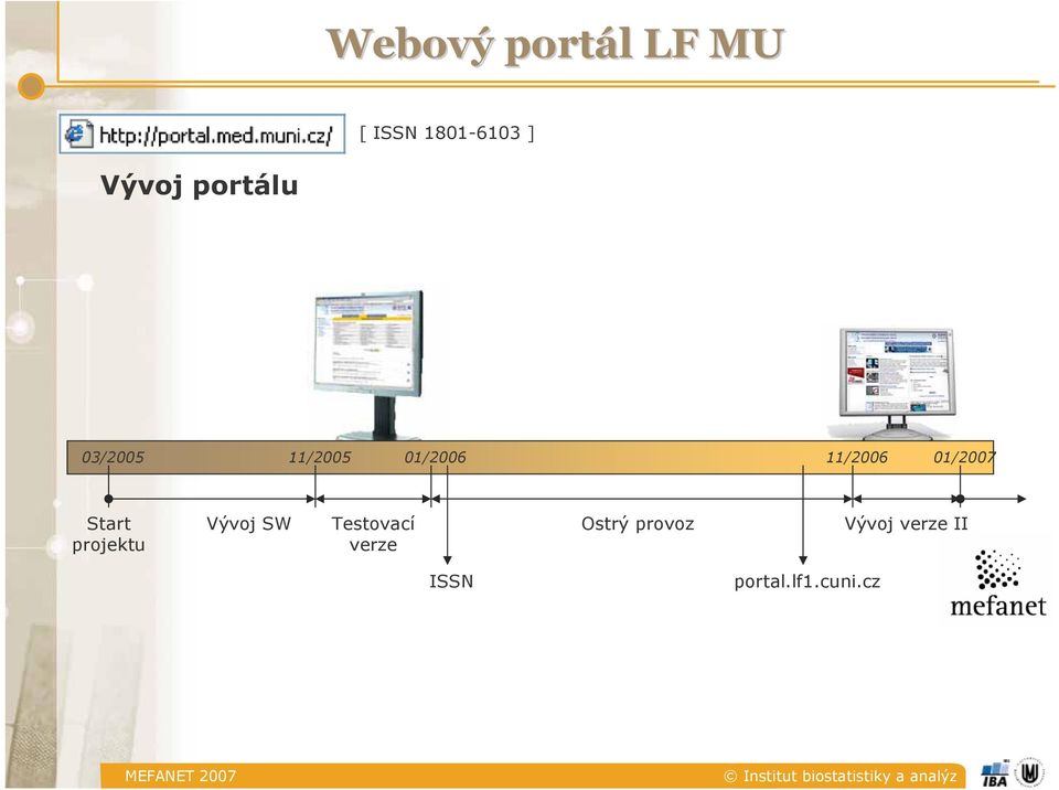 01/2007 Start projektu Vývoj SW Testovací