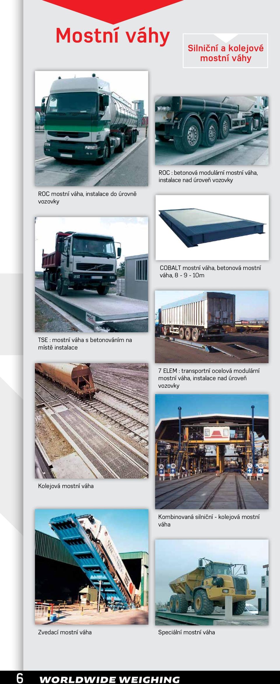 betonováním na místě instalace 7 ELEM : transportní ocelová modulární mostní váha, instalace nad úroveň vozovky