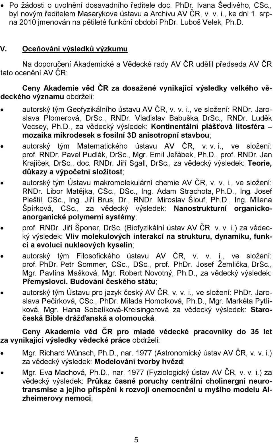 lek, Ph.D. V.