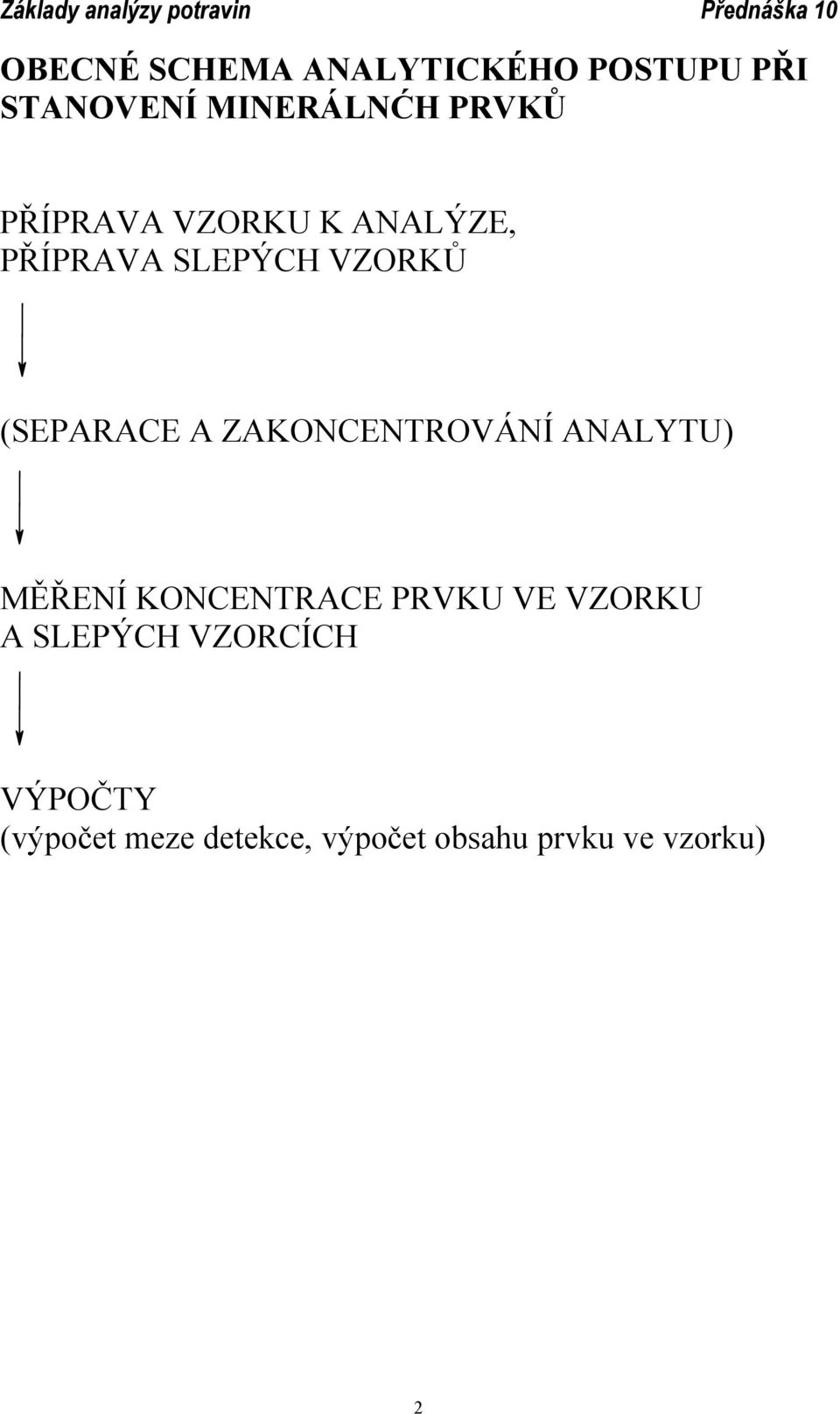 ZAKONCENTROVÁNÍ ANALYTU) MĚŘENÍ KONCENTRACE PRVKU VE VZORKU A