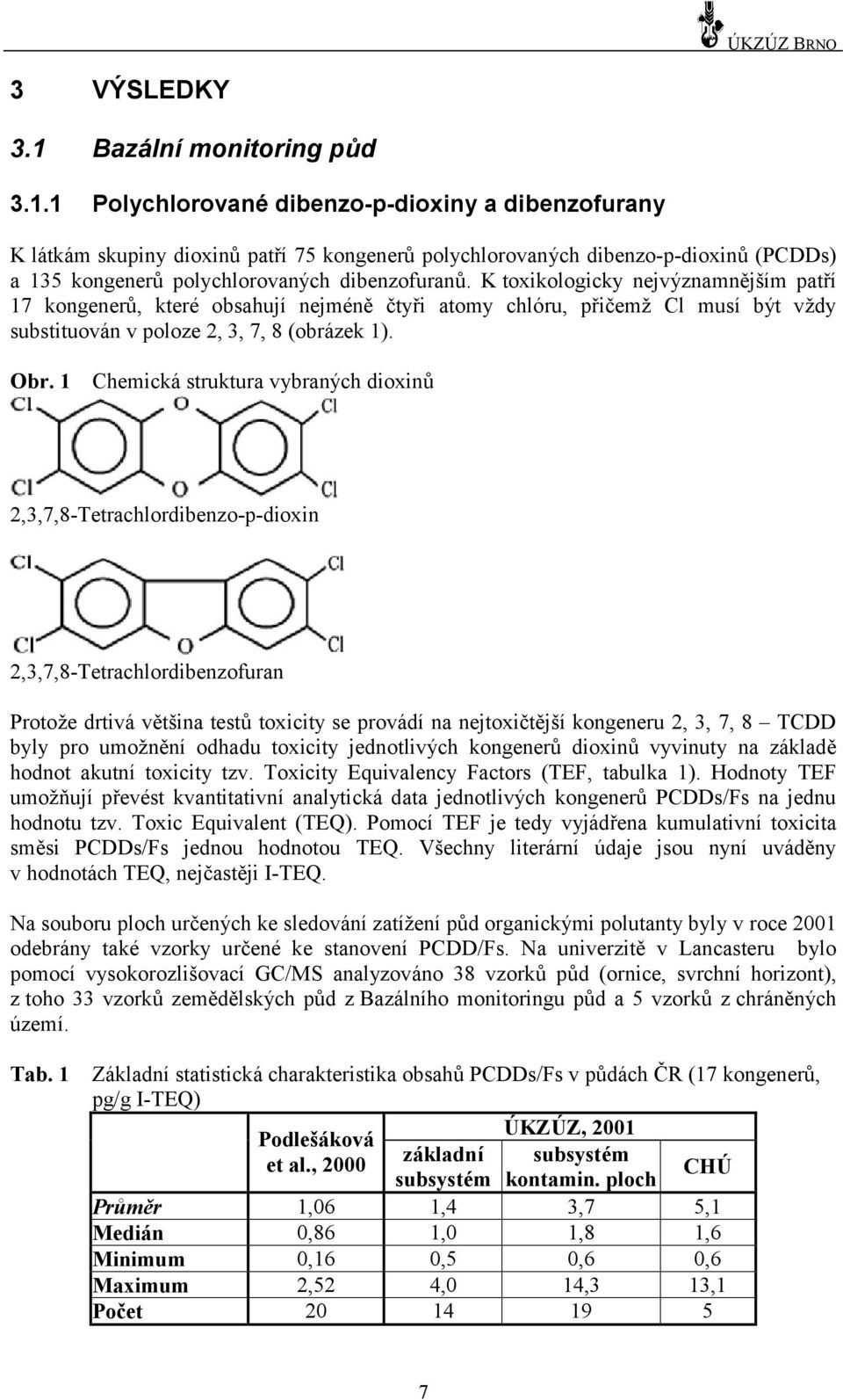 1 Polychlorované dibenzo-p-dioxiny a dibenzofurany K látkám skupiny dioxinů patří 75 kongenerů polychlorovaných dibenzo-p-dioxinů (PCDDs) a 135 kongenerů polychlorovaných dibenzofuranů.