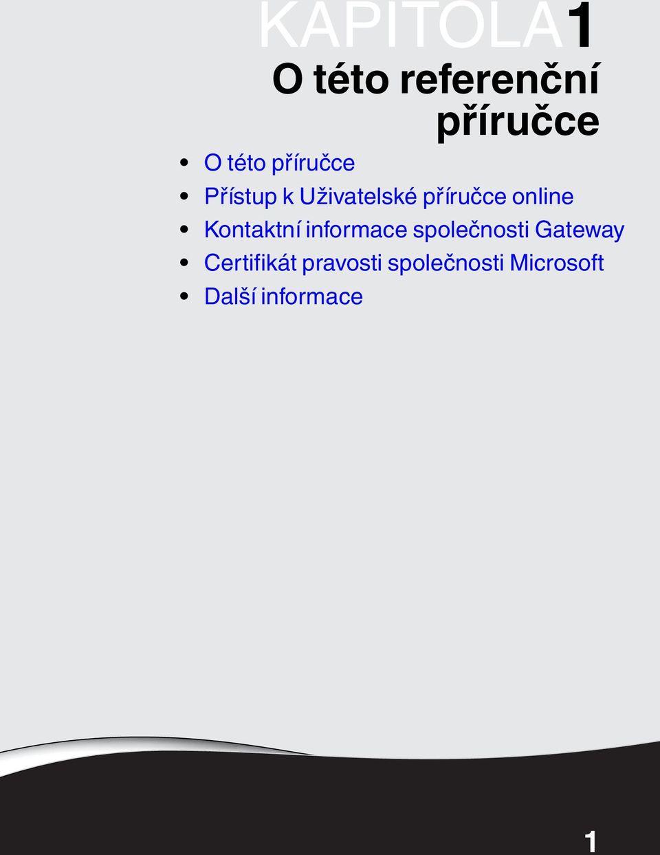 Kontaktní informace společnosti Gateway