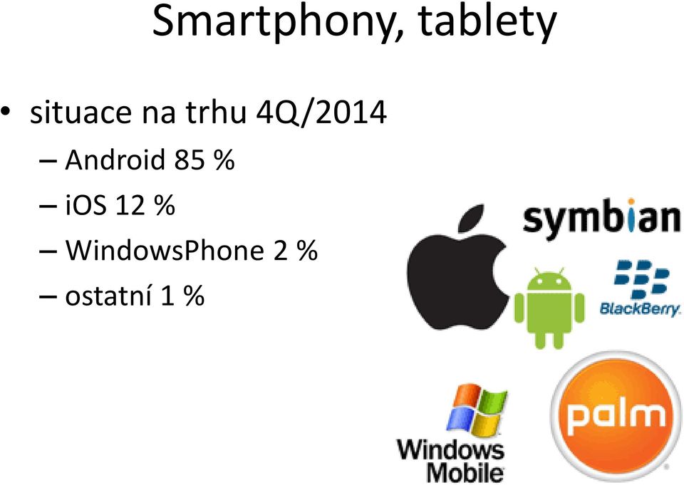 Android 85 % ios 12 %