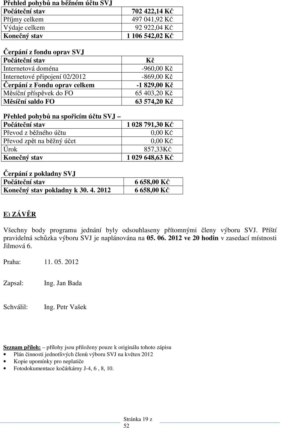 2012 702 422,14 KČ 497 041,92 KČ 92 922,04 KČ 1 106 542,02 KČ Kč -960,00 Kč -869,00 Kč -1 829,00 Kč 65 403,20 Kč 63 574,20 Kč 1 028 791,30 KČ 0,00 KČ 0,00 KČ 857,33KČ 1 029 648,63 KČ 6 658,00 KČ 6