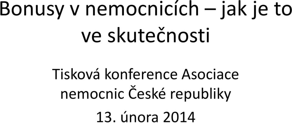 konference Asociace nemocnic