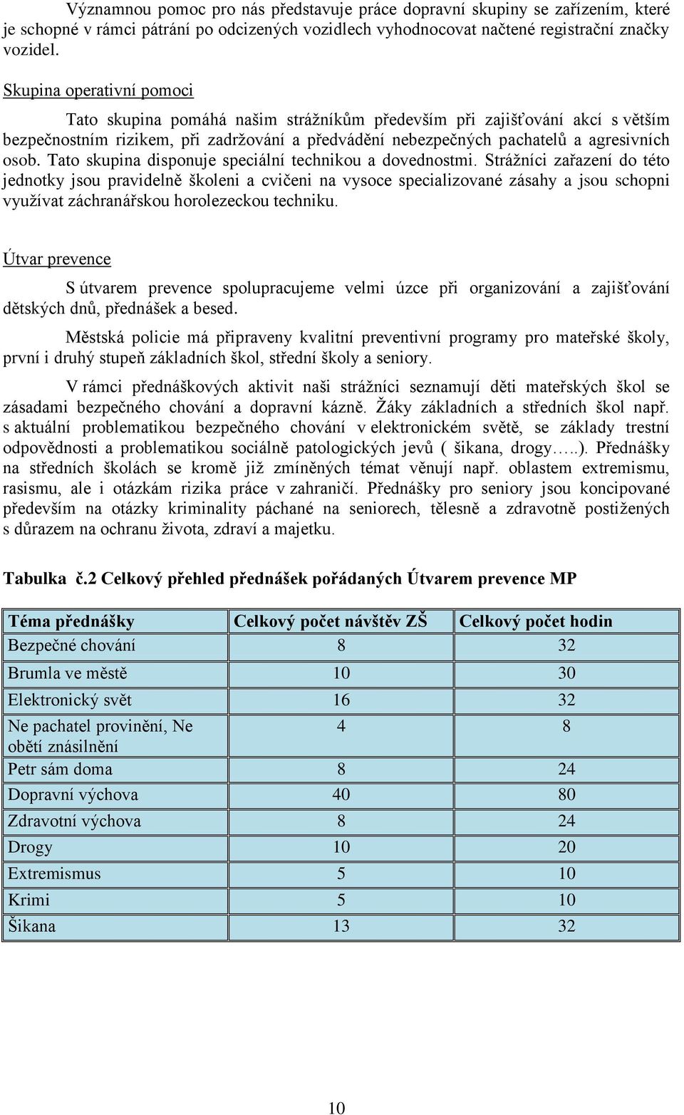 Tato skupina disponuje speciální technikou a dovednostmi.