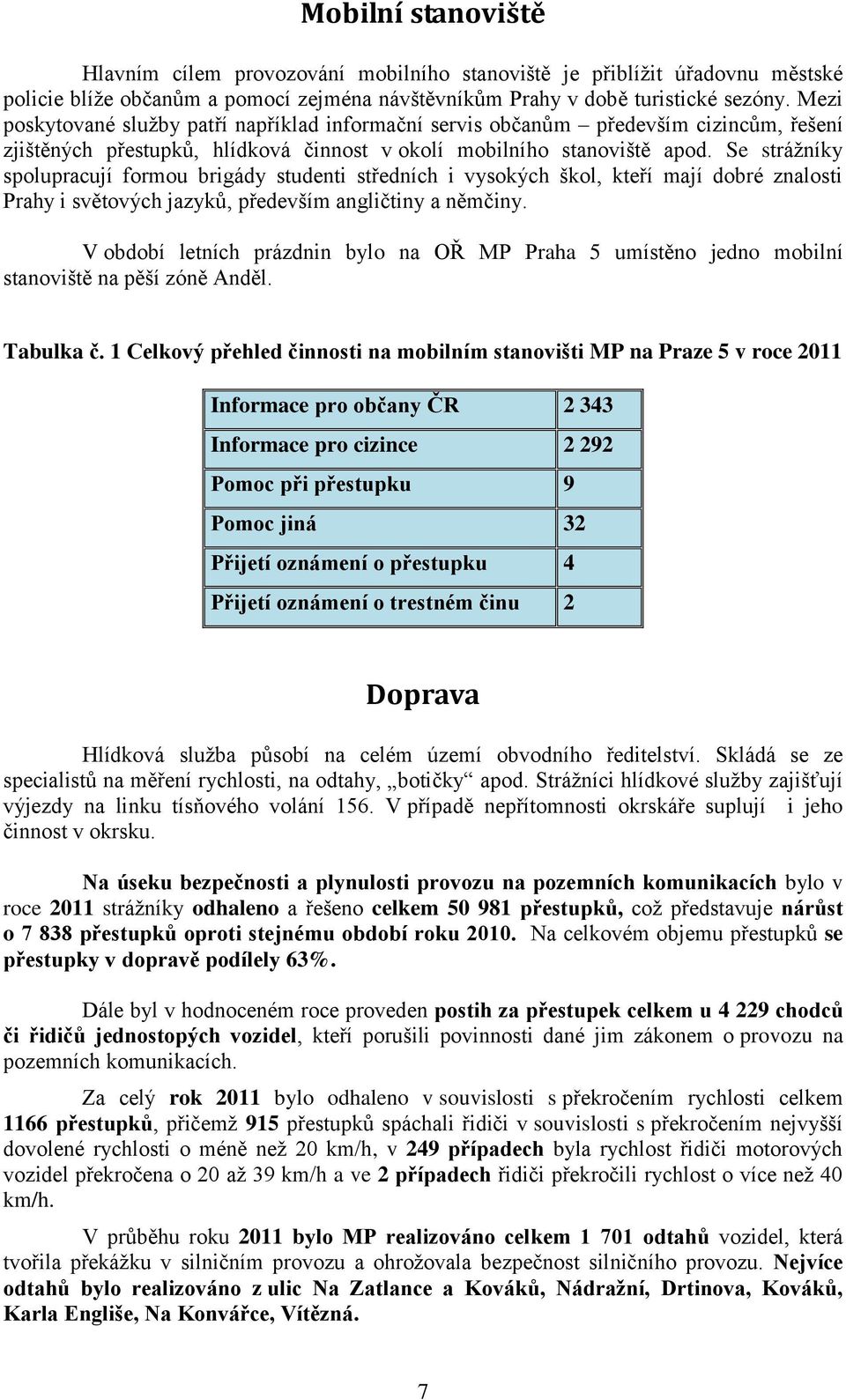 Se strážníky spolupracují formou brigády studenti středních i vysokých škol, kteří mají dobré znalosti Prahy i světových jazyků, především angličtiny a němčiny.