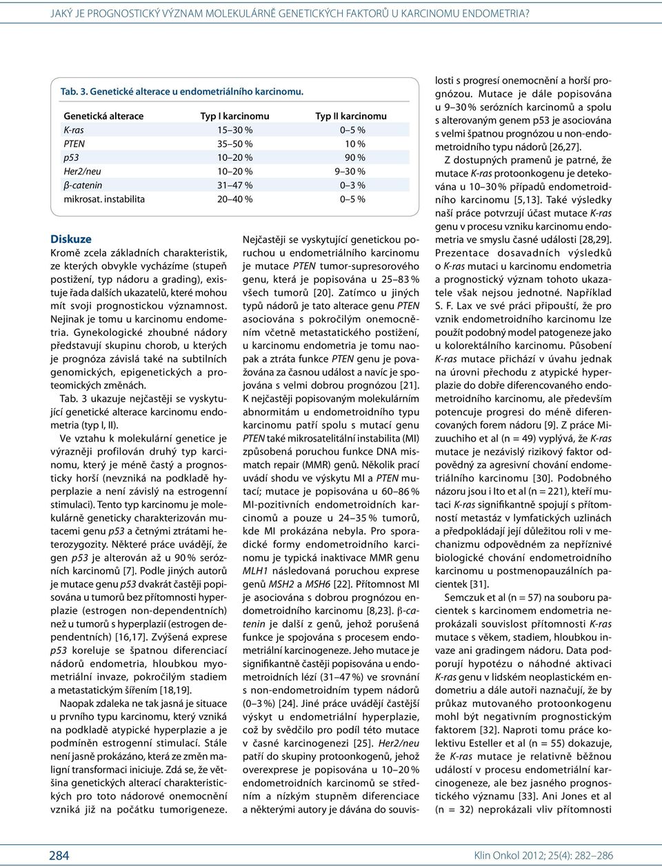 instabilita 20 40 % 0 5 % Diskuze Kromě zcela základních charakteristik, ze kterých obvykle vycházíme (stupeň postižení, typ nádoru a grading), existuje řada dalších ukazatelů, které mohou mít svoji