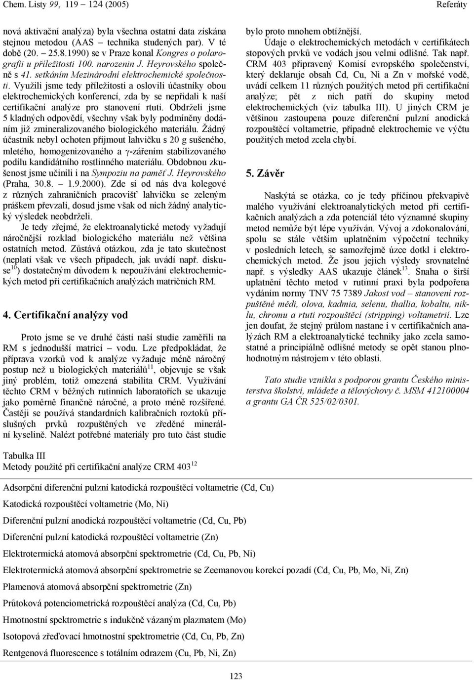 Využili jsme tedy příležitosti a oslovili účastníky obou elektrochemických konferencí, zda by se nepřidali k naší certifikační analýze pro stanovení rtuti.