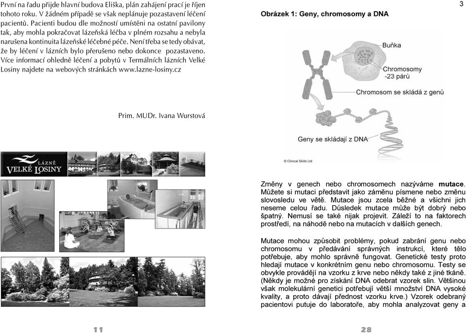 Není třeba se tedy obávat, že by léčení v lázních bylo přerušeno nebo dokonce pozastaveno. Více informací ohledně léčení a pobytů v Termálních lázních Velké Losiny najdete na webových stránkách www.