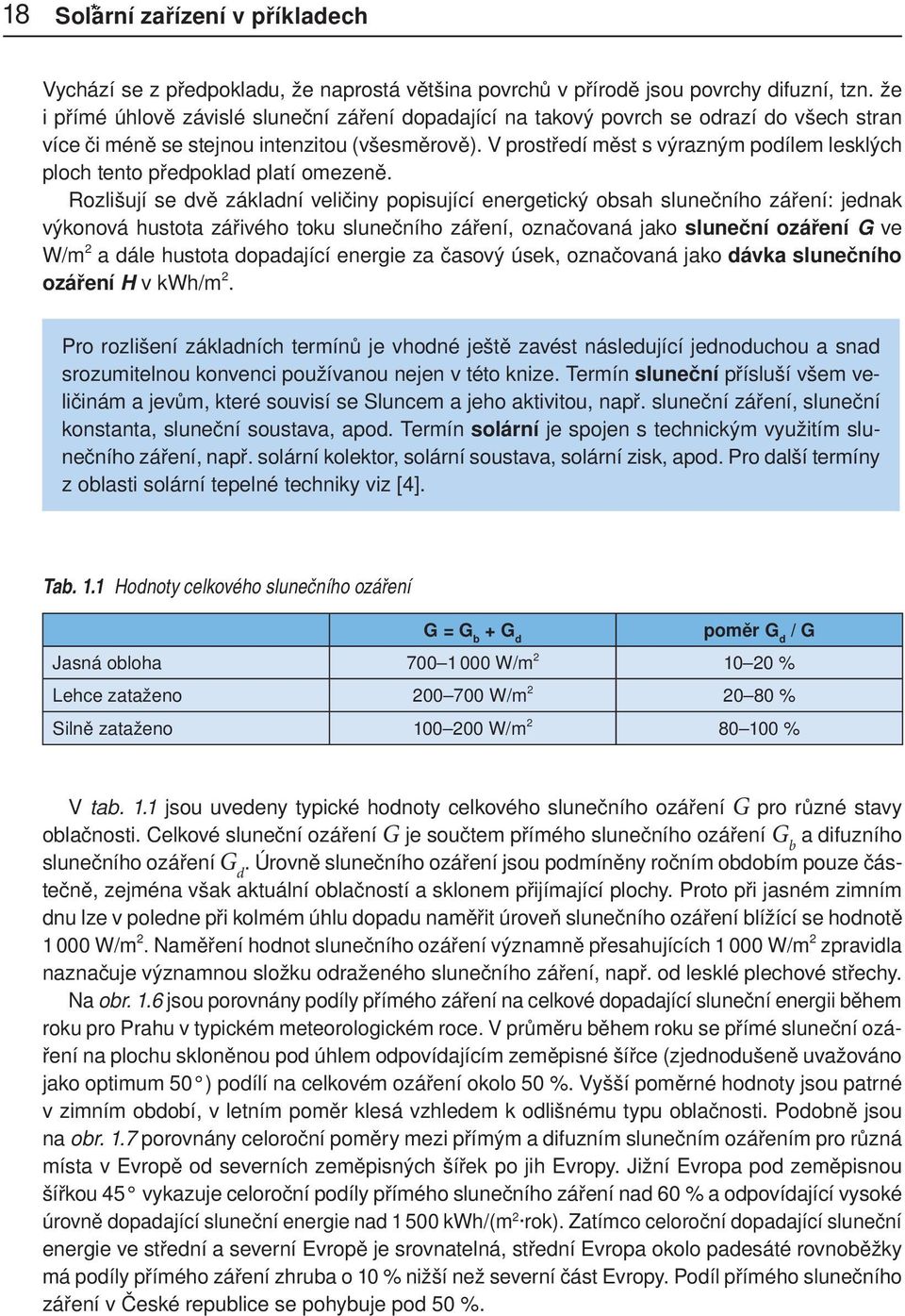 V prostředí měst s výrazným podílem lesklých ploch tento předpoklad platí omezeně.