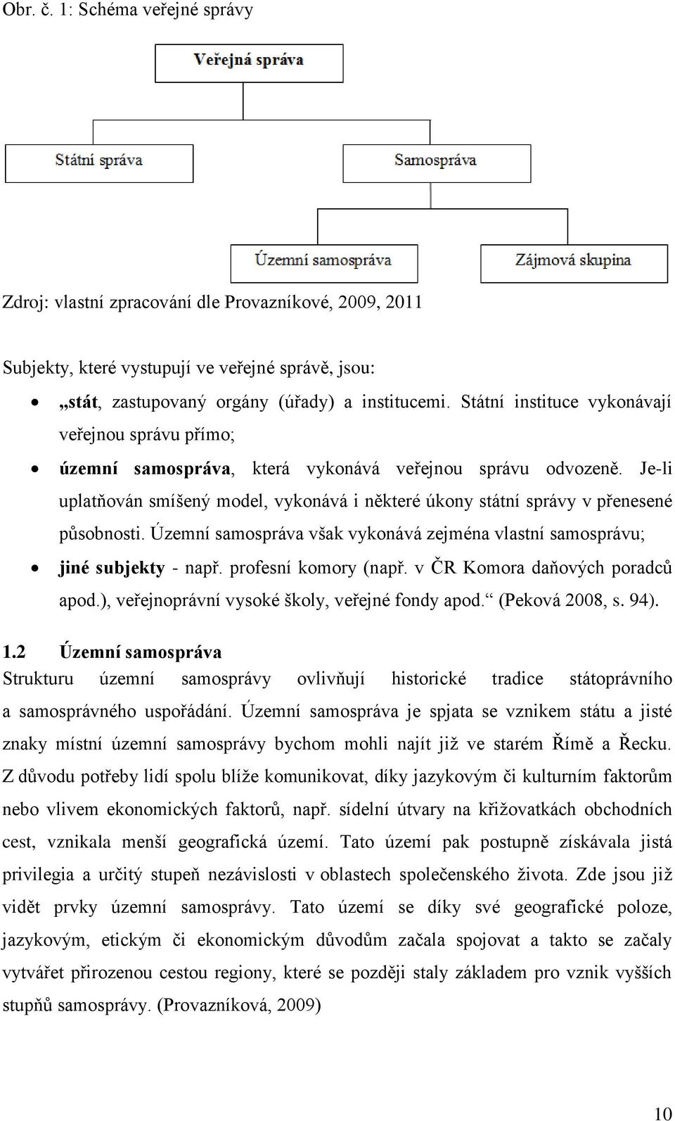 Je-li uplatňován smíšený model, vykonává i některé úkony státní správy v přenesené působnosti. Územní samospráva však vykonává zejména vlastní samosprávu; jiné subjekty - např. profesní komory (např.