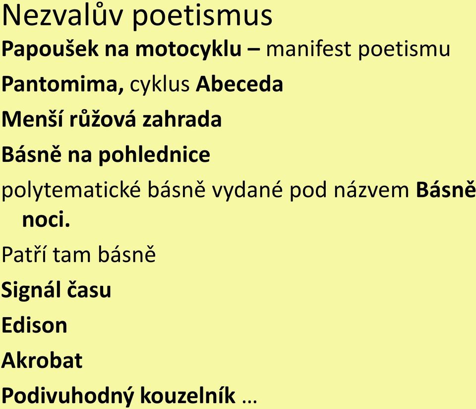 pohlednice polytematické básně vydané pod názvem Básně noci.