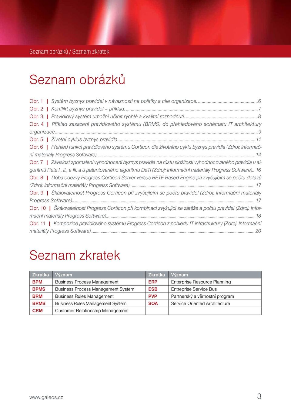 5 Životní cyklus byznys pravidla...11 Obr. 6 Přehled funkcí pravidlového systému Corticon dle životního cyklu byznys pravidla (Zdroj: informační materiály Progress Software)... 14 Obr.