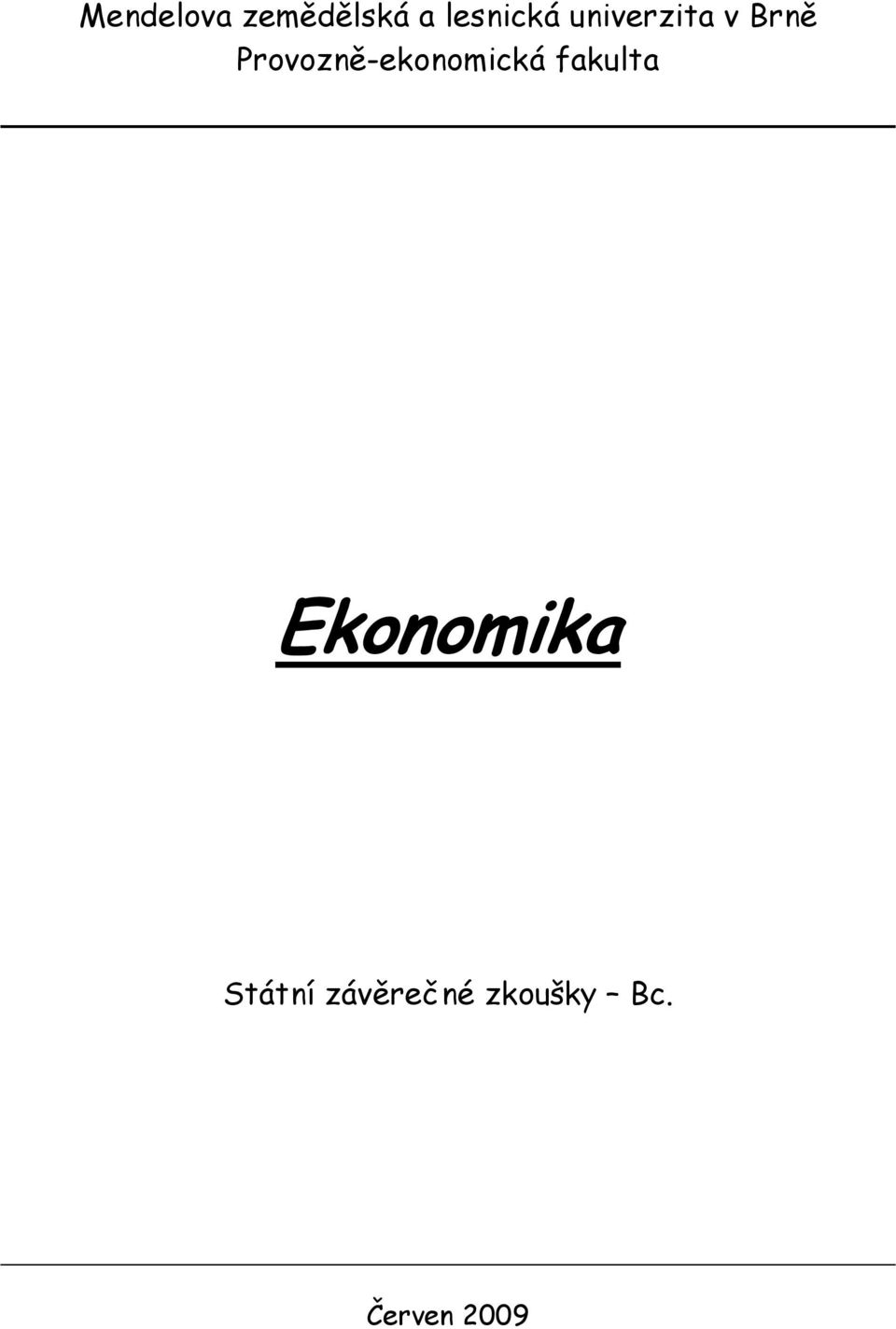 Provozně-ekonomická fakulta