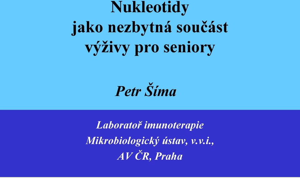 Šíma Laboratoř imunoterapie