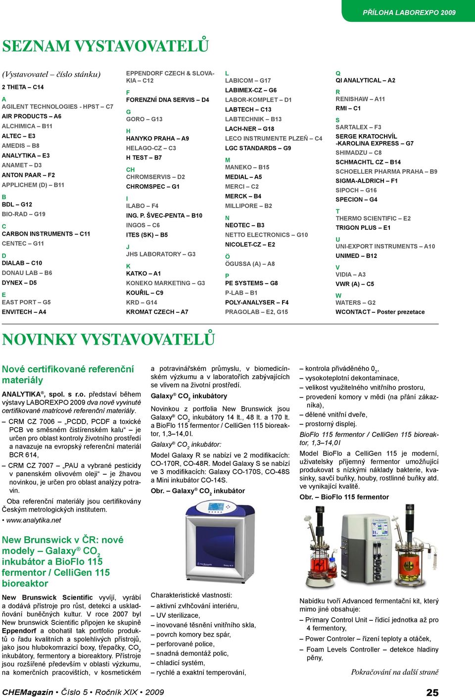 A9 Helago-CZ C3 H Test b7 CH Chromservis d2 CHROMSPEC g1 I ILABO f4 ing. p.