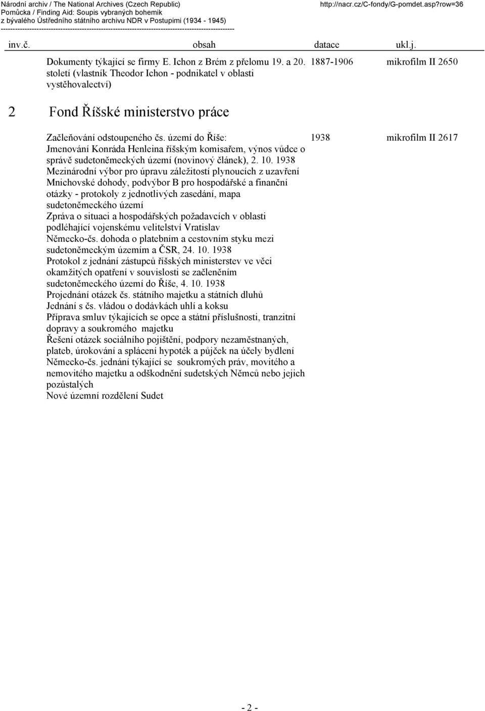 1938 Mezinárodní výbor pro úpravu záležitostí plynoucích z uzavření Mnichovské dohody, podvýbor B pro hospodářské a finanční otázky - protokoly z jednotlivých zasedání, mapa sudetoněmeckého území