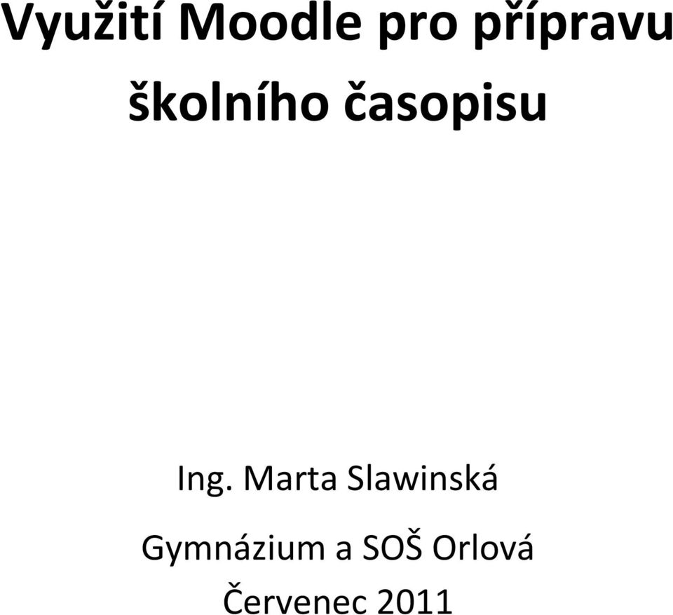 časopisu Ing.