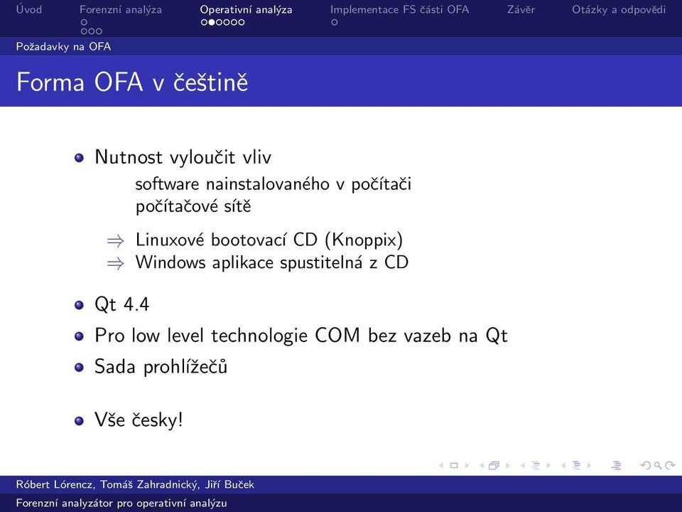 bootovací CD (Knoppix) Windows aplikace spustitelná z CD Qt 4.