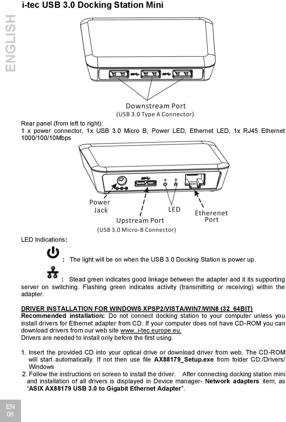 : Stead green indicates good linkage between the adapter and it its supporting server on switching. Flashing green indicates activity (transmitting or receiving) within the adapter.