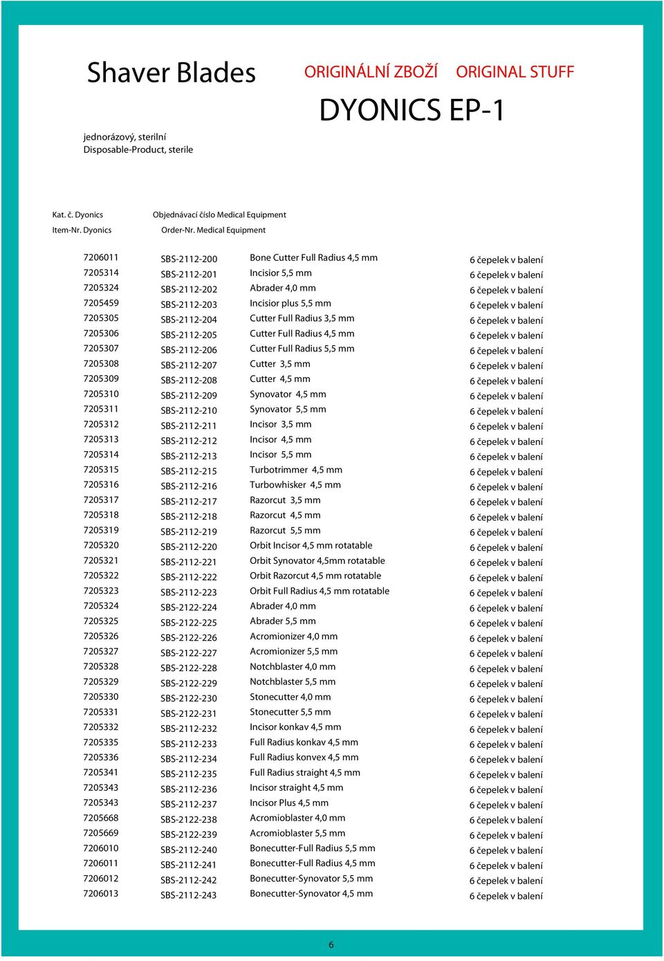 SBS-2112-204 Cutter Full Radius 3,5 mm 7205306 SBS-2112-205 Cutter Full Radius 4,5 mm 7205307 SBS-2112-206 Cutter Full Radius 5,5 mm 7205308 SBS-2112-207 Cutter 3,5 mm 7205309 SBS-2112-208 Cutter 4,5