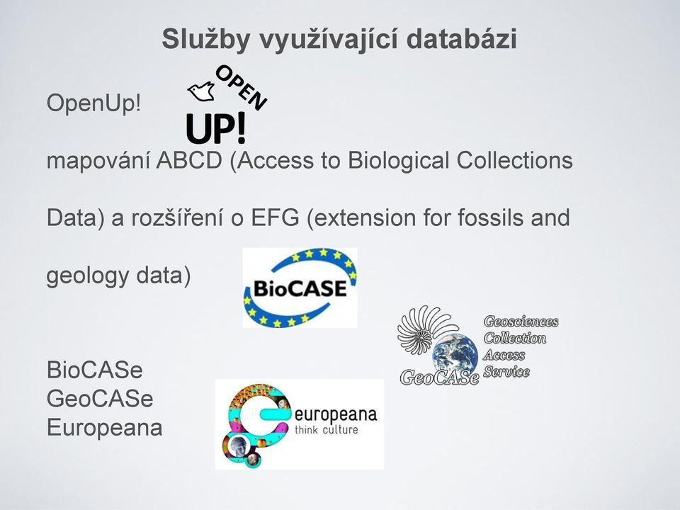 Collections Data) a rozšíření o EFG