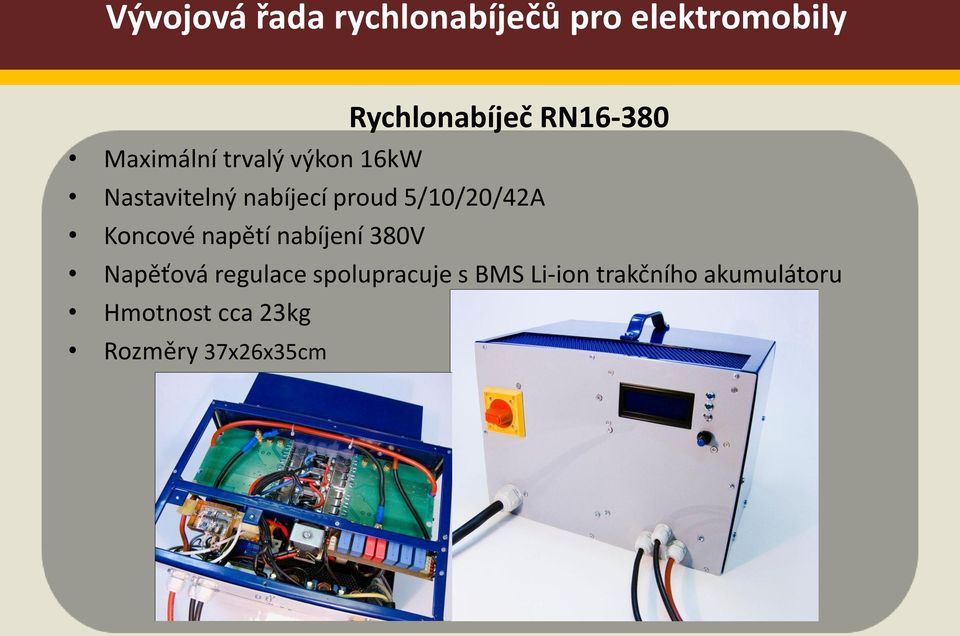 5/10/20/42A Koncové napětí nabíjení 380V Napěťová regulace