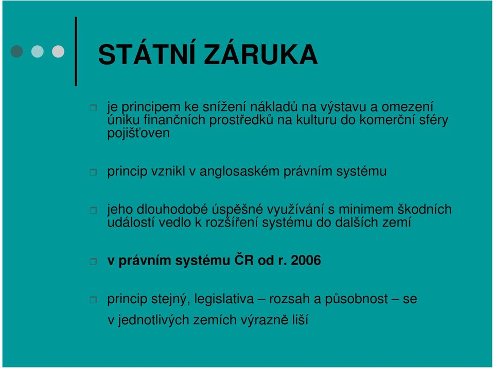 úspěšné využívání s minimem škodních událostí vedlo k rozšíření systému do dalších zemí v právním