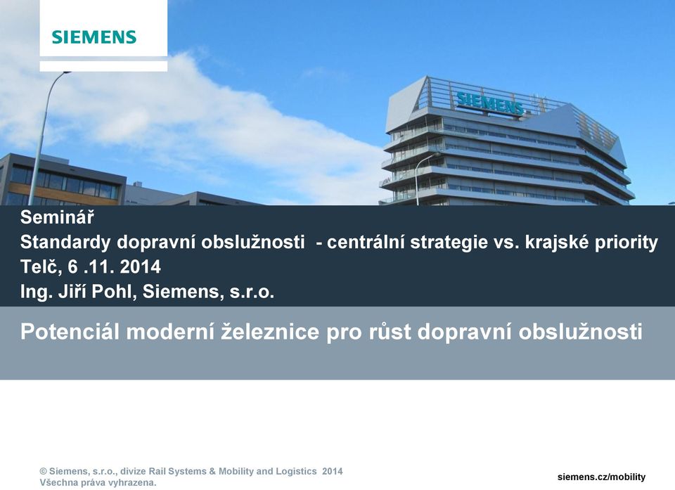 ity Telč, 6.11. 2014, Siemens, s.r.o.