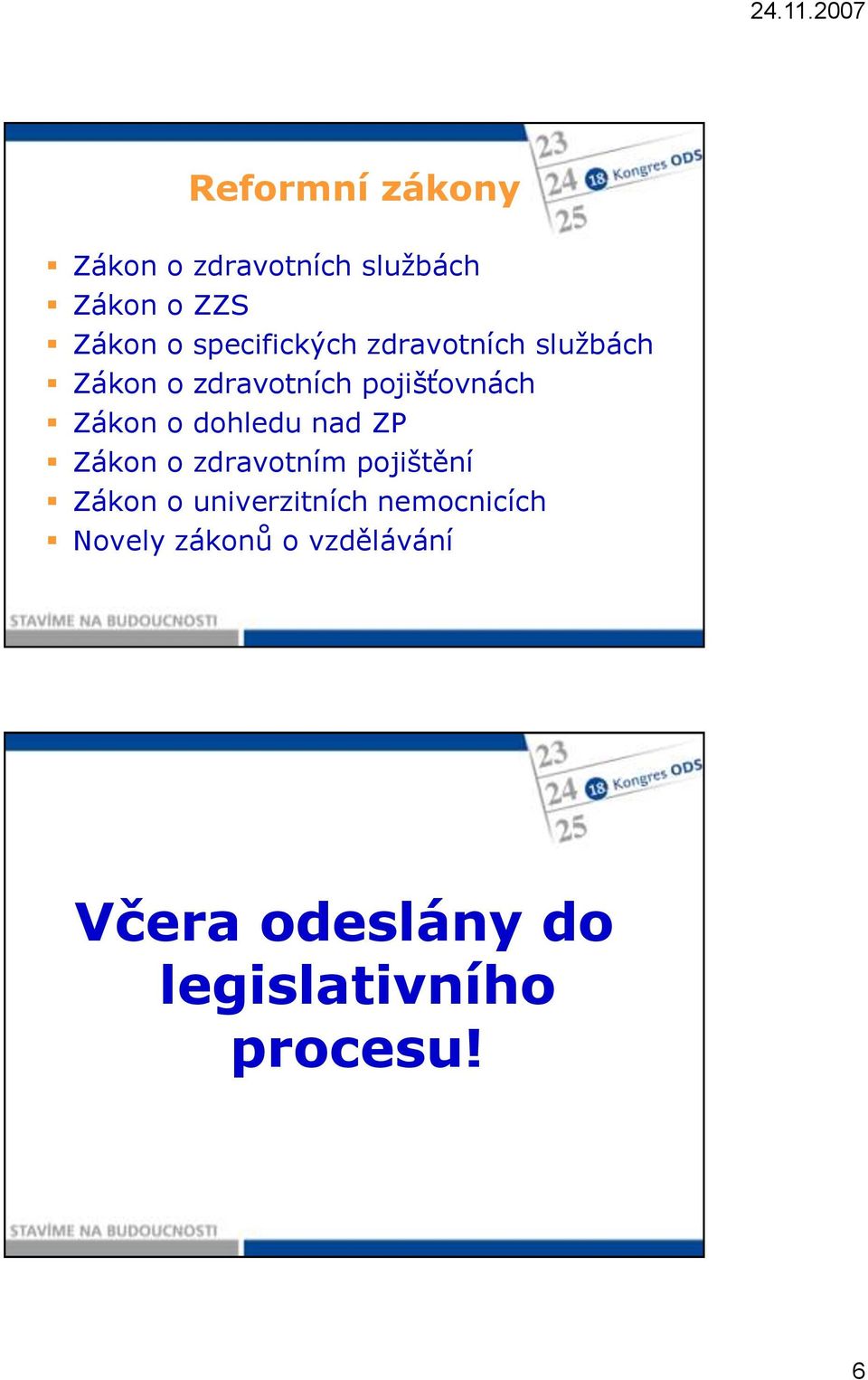 Zákon o dohledu nad ZP Zákon o zdravotním pojištění Zákon o