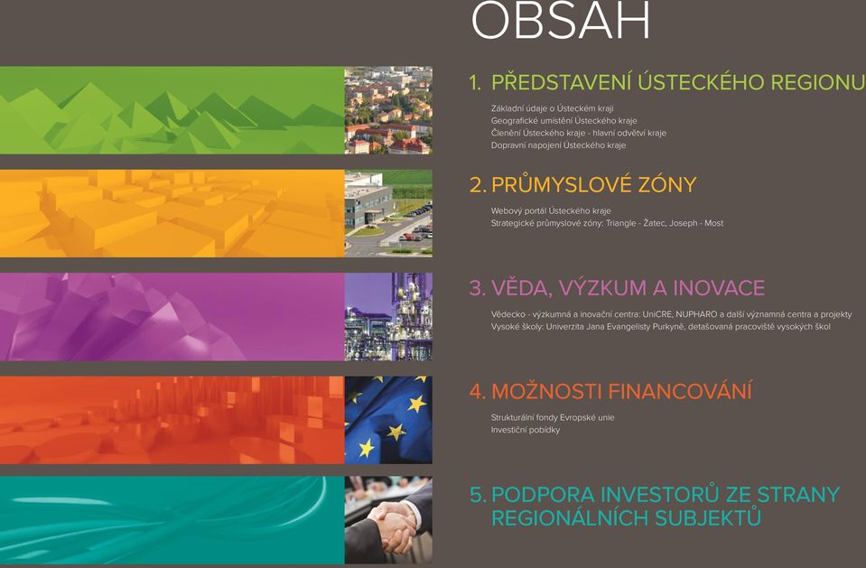 napojení Ústeckého kraje 2. PRŮMYSLOVÉ ZÓNY Webový portál Ústeckého kraje Strategické průmyslové zóny: Triangle - Žatec, Joseph - Most 3.