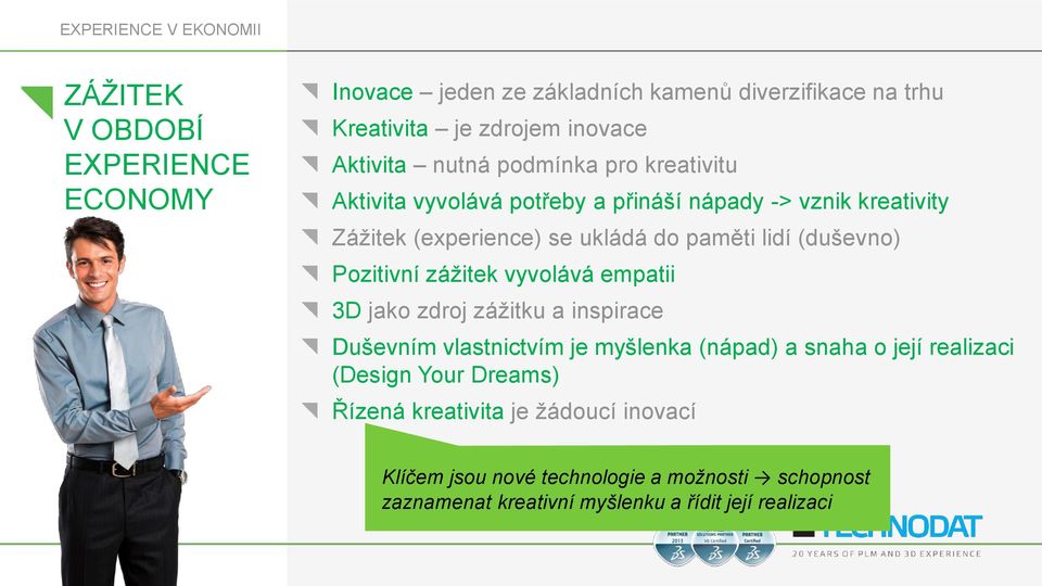 (duševno) Pozitivní zážitek vyvolává empatii 3D jako zdroj zážitku a inspirace Duševním vlastnictvím je myšlenka (nápad) a snaha o její realizaci