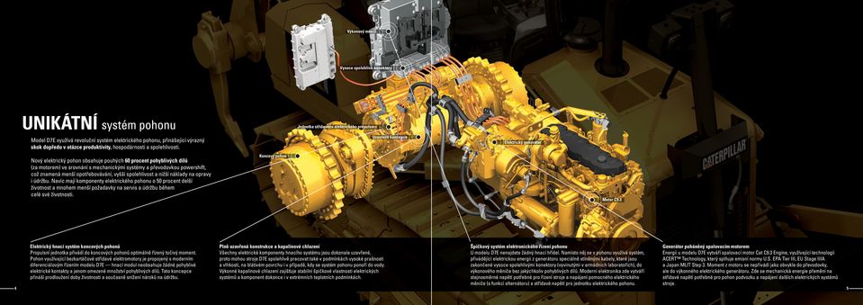 Nový elektrický pohon obsahuje pouhých 60 procent pohyblivých dílů (za motorem) ve srovnání s mechanickými systémy a převodovkou powershift, což znamená menší opotřebovávání, vyšší spolehlivost a