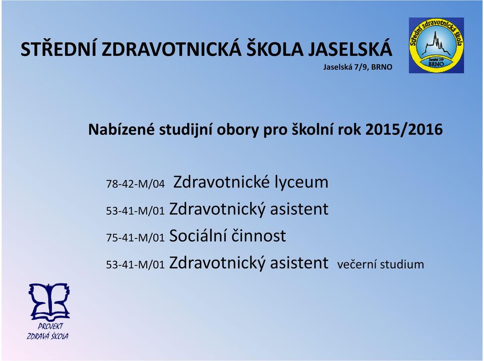 53-41-M/01Zdravotnický asistent