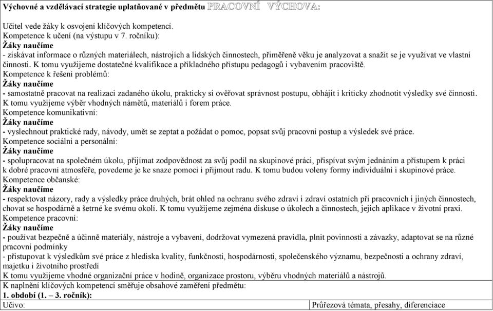 K tomu využijeme dostatečné kvalifikace a příkladného přístupu pedagogů i vybavením pracoviště.