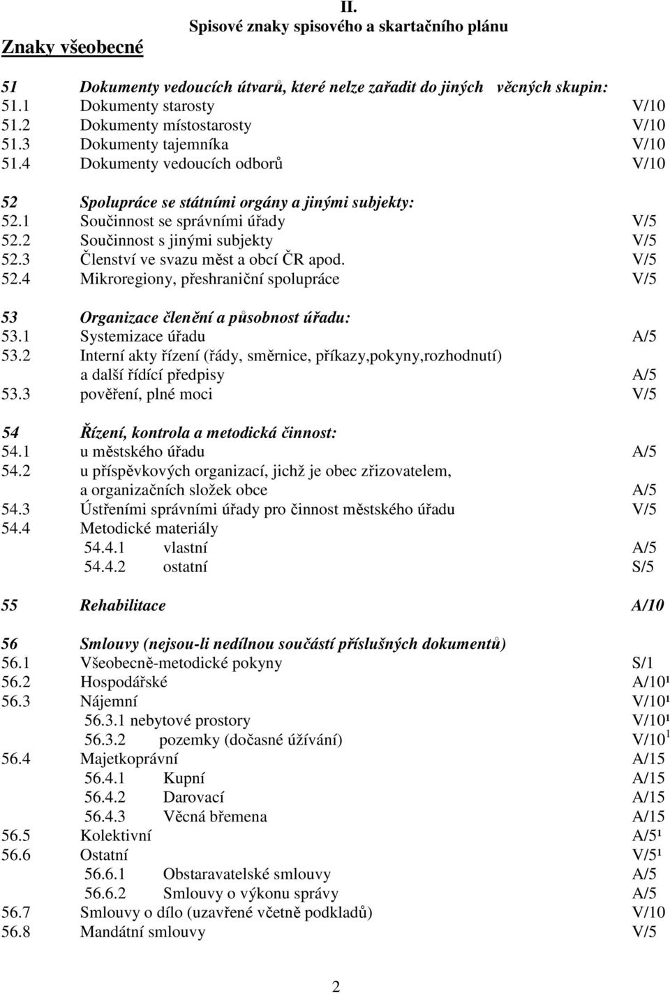 2 Součinnost s jinými subjekty V/5 52.3 Členství ve svazu měst a obcí ČR apod. V/5 52.4 Mikroregiony, přeshraniční spolupráce V/5 53 Organizace členění a působnost úřadu: 53.