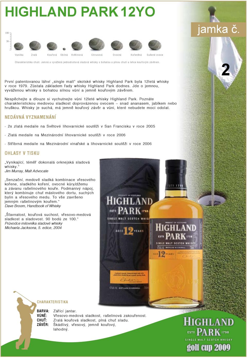 První patentovanou láhví single malt skotské whisky Highland Park byla 12letá whisky v roce 1979. Zůstala základem řady whisky Highland Park dodnes.