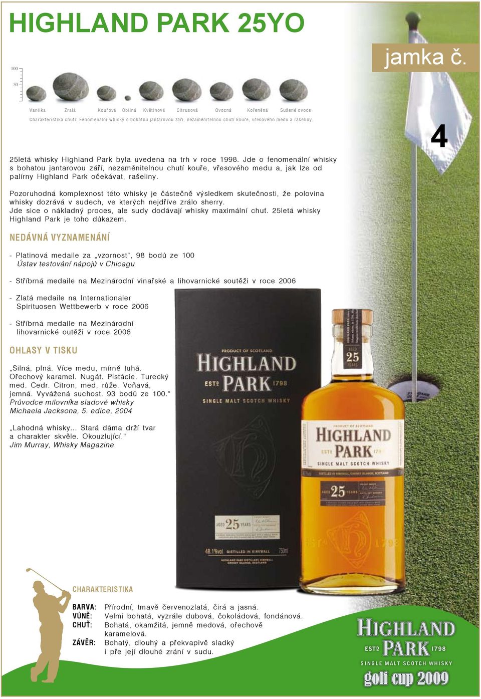 25letá whisky Highland Park byla uvedena na trh v roce 1998.