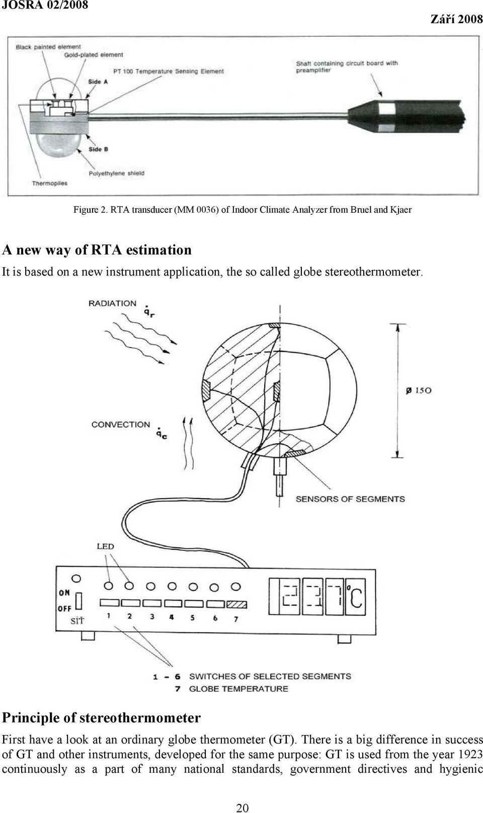 instrument application, the so called globe stereothermometer.