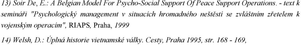 - text k semináři "Psychologický management v situacích hromadného neštěstí