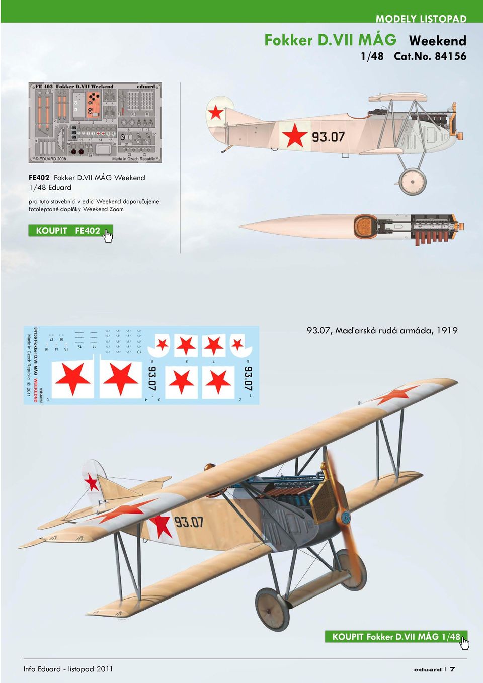 VII MÁG Weekend 1/48 Eduard pro tuto stavebnici v edici Weekend