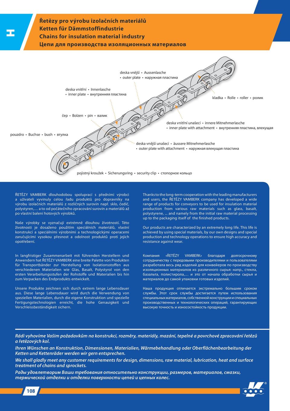 attachment внутренняя пластина, влекущая deska vnější unašecí äussere Mitnehmerlasche outer late with attachment наружная влекущая пластина ojistný kroužek Sicherunsrin security cli стопорное кольцо