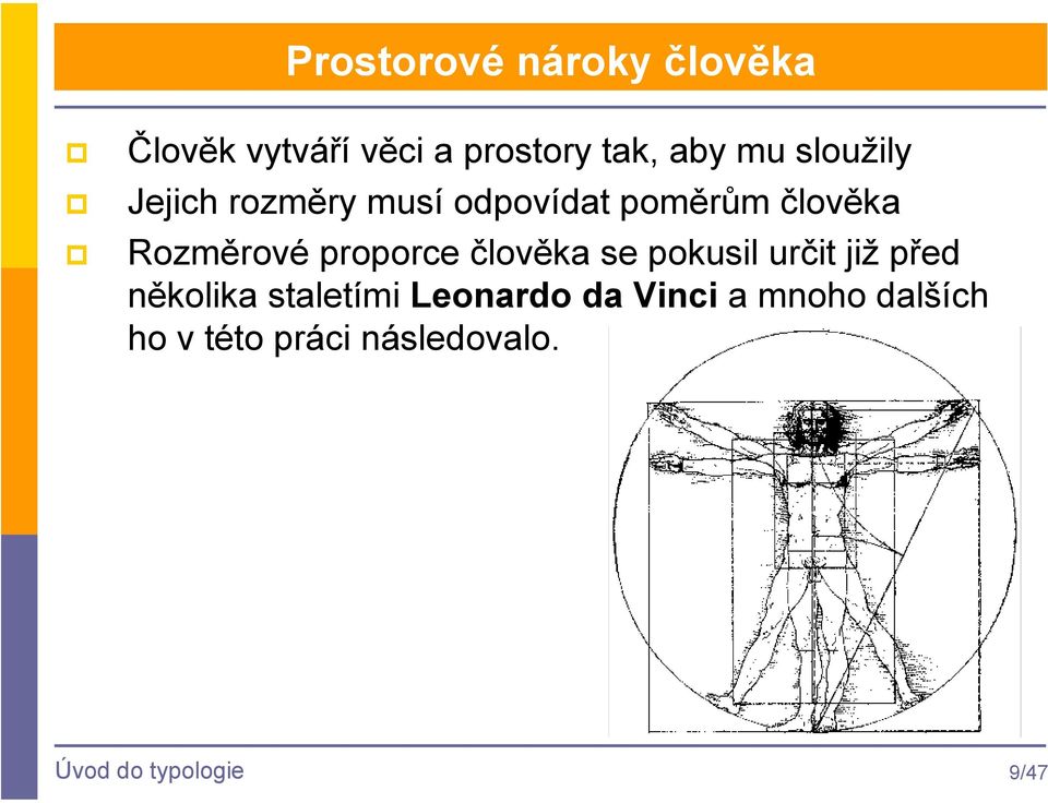 proporce člověka se pokusil určit již před několika staletími Leonardo