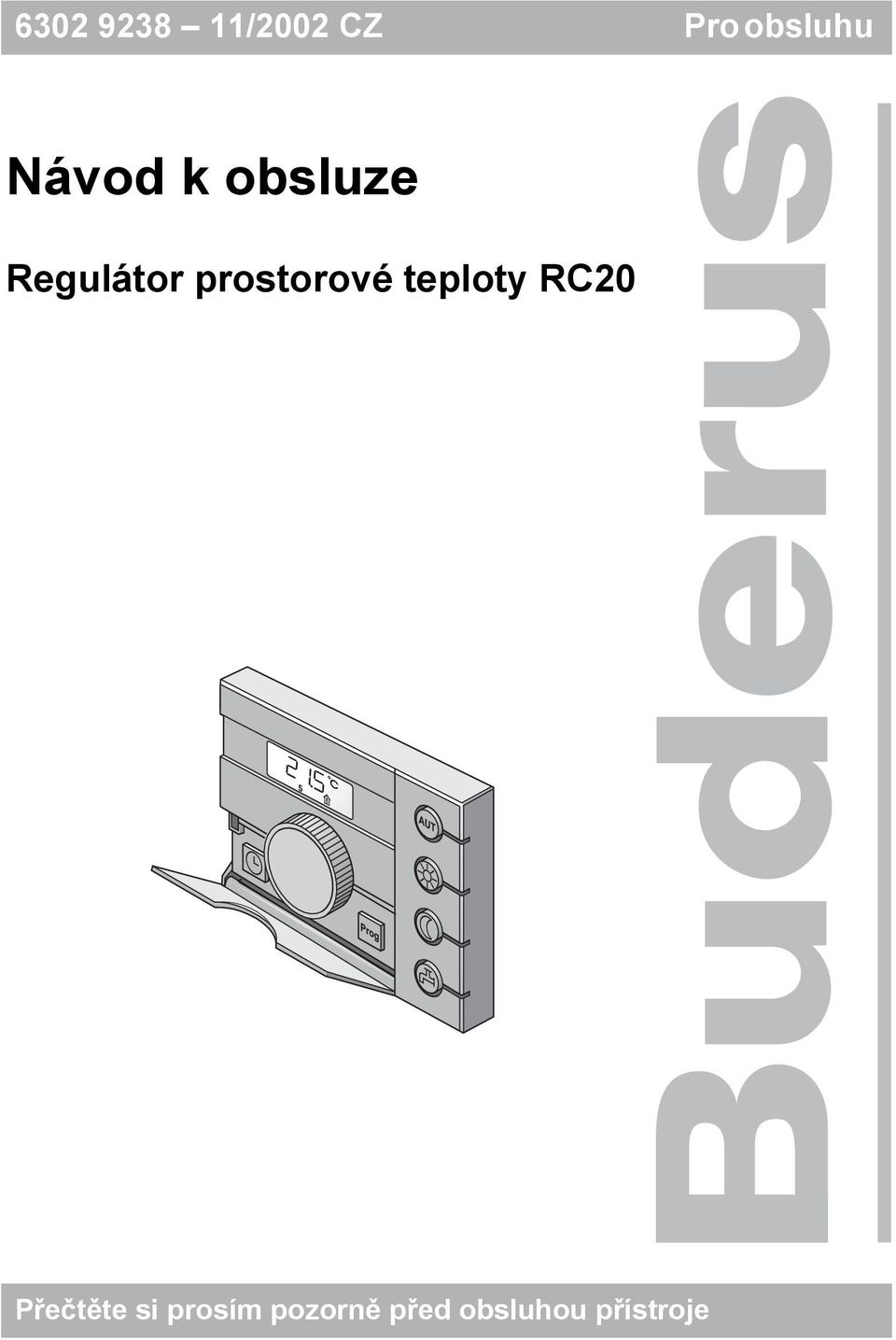 prostorové teploty RC20 Přečtěte